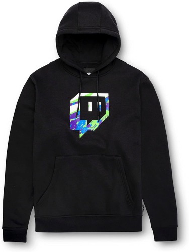 Twitch Fleece Hoodie Sweatshirt - Black Glitch Medium