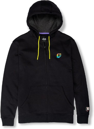 Twitch Graphic Zip Up Hoodie - Ripple Black Large