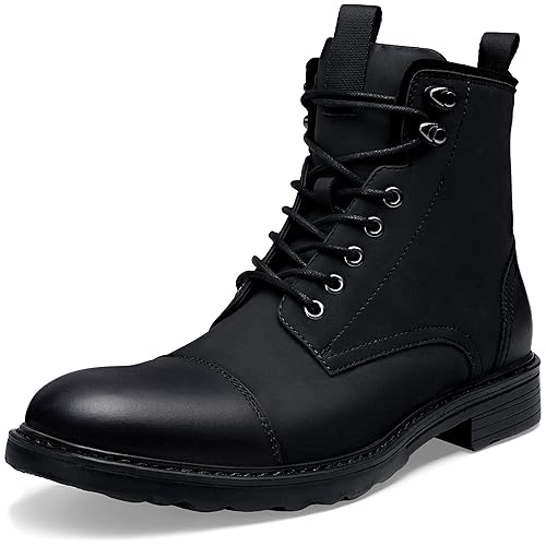 Vostey Mens Boots Motorcycle Casual Boots for Men Waterproof Chukka Boots Mens - 10.5 - Bmy8033a-black