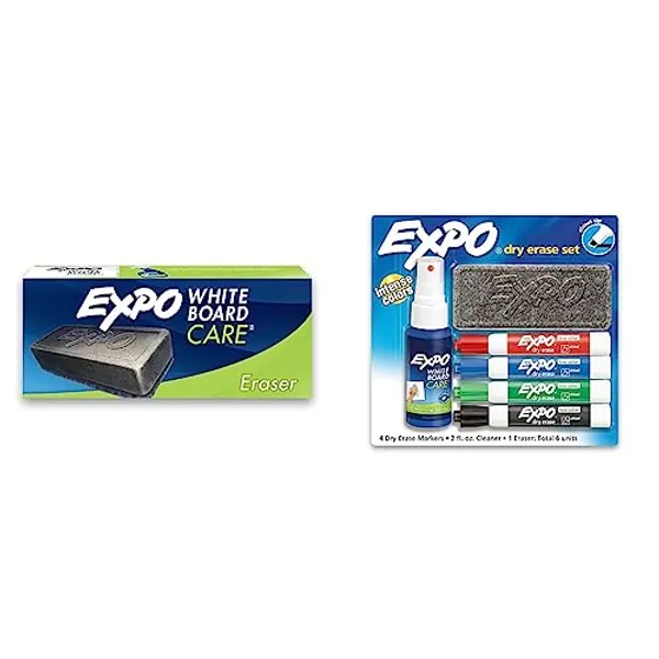 EXPO Dry Erase Bundle - Eraser, Markers and Cleaning Spray