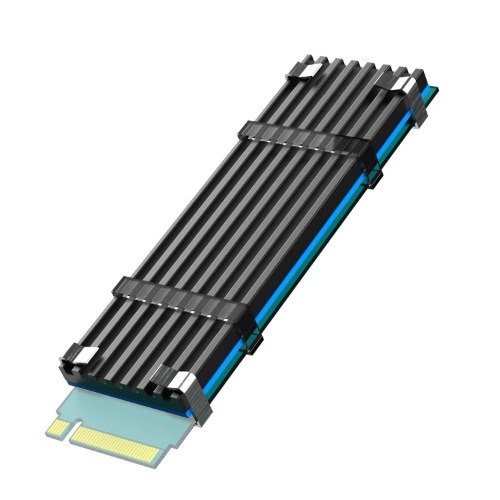 GLOTRENDS M.2 Heatsink with M.2 Thermal Pad for 2280 M.2 PCIe 4.0/3.0 NVMe SSD - 22x70x3mm