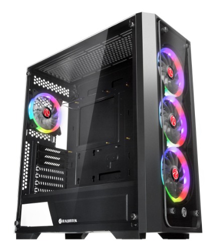 RAIJINTEK PONOS TG4, Mid-Tower PC Case, with Tempered Glass (Front & Side), EEB M/B, Comes with 4pcs 12025 ARGB Fans, Compatible with Max. 390mm VGA Card, USB3.0 and Magnetic Dust Filters - TG4 - Tempered Glasses