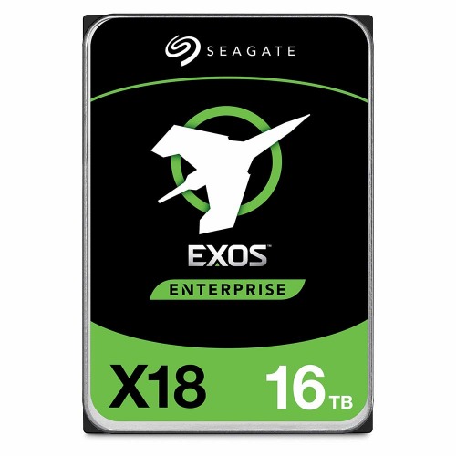 Seagate Exos X18 16TB Enterprise HDD - CMR 3.5 Inch Hyperscale SATA 6Gb/s, 7200 RPM, 512e and 4Kn FastFormat, Low Latency with Enhanced Caching (ST16000NM000J) (Renewed)