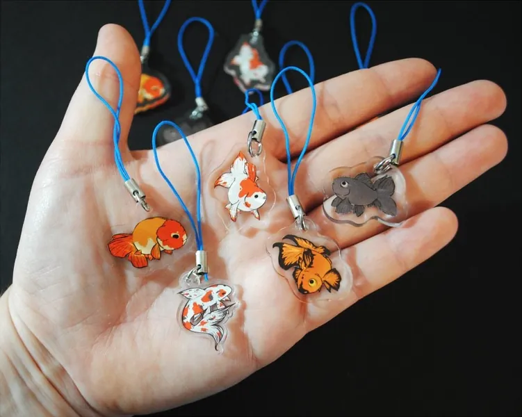 Goldfish phone charms