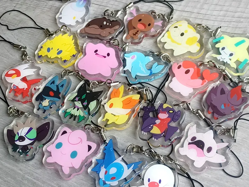 PokeCharms Old and New friends Collection 1.5 in