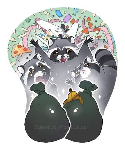 Trashy Raccoon Mouse Pad