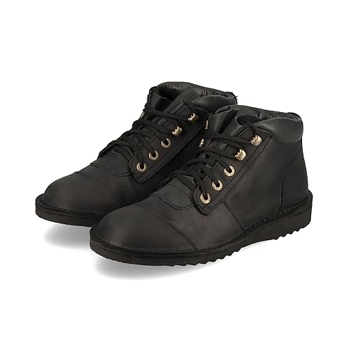 JIM GREEN Men's African Ranger Boots Lace-Up Water Resistant Full Grain Leather Work or Hiking Boot - 10.5 - Black