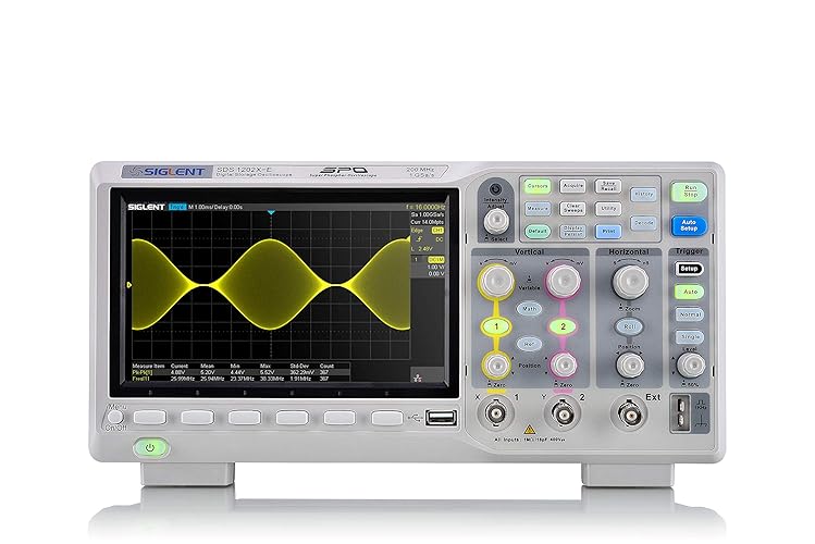 Siglent Technologies SDS1202X-E 200 mhz Digital Oscilloscope 2 Channels, Grey - Oscilloscope