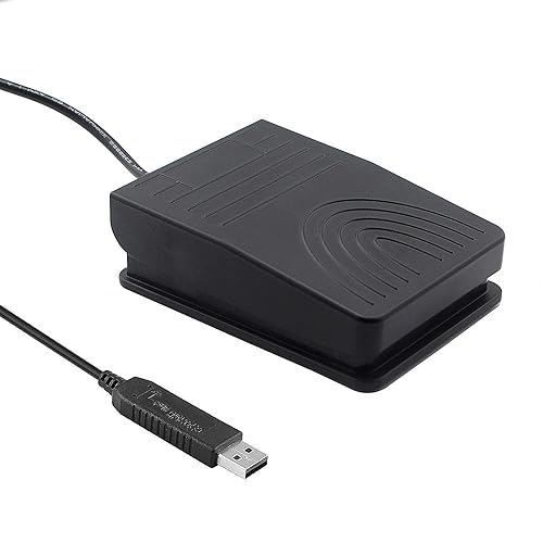 [Upgraded] iKKEGOL USB Foot Pedal Switch Video Game PC Hands Free Footswitch One Key Control Program Computer Mouse Keyboard HID with 2M Cable