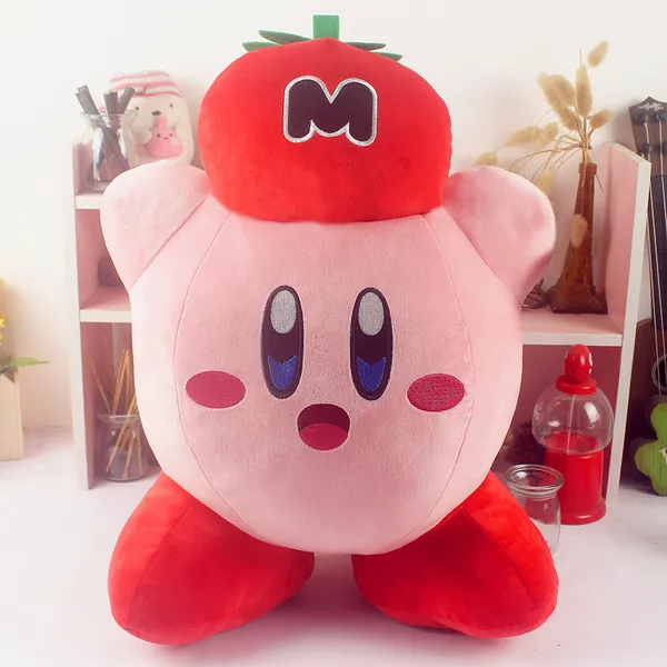 Cute Kirby Plush Toy Kawaii Kirby Plushies Strawberry Kirby Gift Pink Stuffed Toy - B