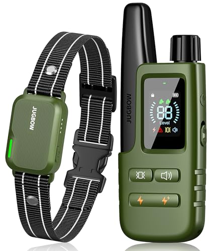 Dog Shock Collar - 3300FT Dog Training Collar with Remote Innovative IPX7 Waterproof with 4 Training Modes, Rechargeable E-Collar for All Breeds - Green 1 Pack