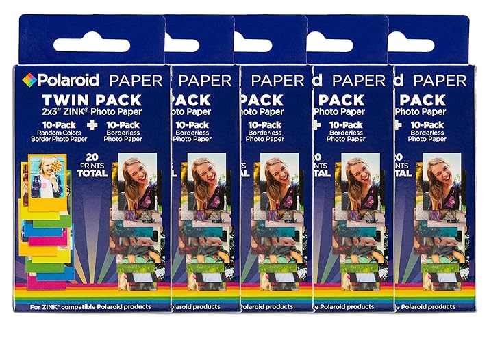 Zink Polaroid 2x3ʺ Premium Photo Paper (50 Pack) Compatible with Polaroid Mint Camera, Snap/Snap Touch Instant Print Cameras and Zip Photo Printers - 50 Pack - Zink Paper