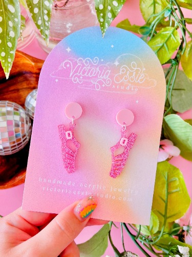 Jelly Shoes | Pink / Hook | Earrings