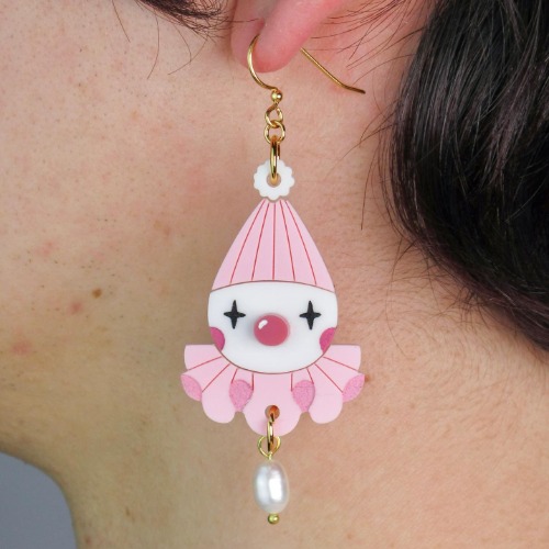 Clowning Around - Baby Pink | Earrings
