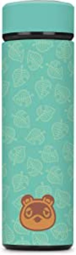 Controller Gear Animal Crossing 17oz, Insulated, Stainless Steel, Leak Proof, Water Bottle (Teal Leaves) - Teal Leaves