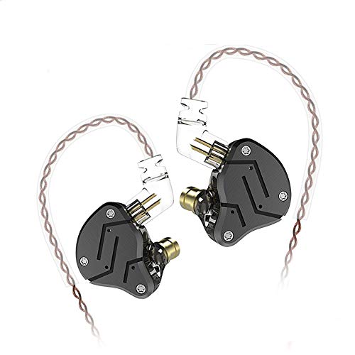 KZ ZSN HiFi Noise-Isolating in Ear Monitor Without Microphone (Black Grey)