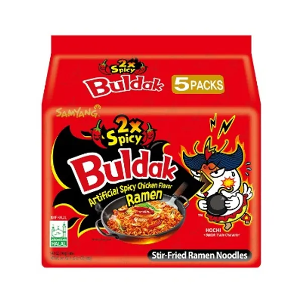 Samyang Hek Buldak Extra Spicy Roasted Chicken Ramen Nuclear Edition 5 PackHot Spicy Fire Noodle New spiciest