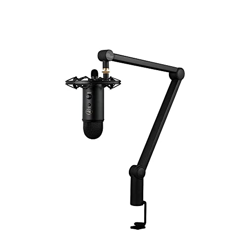 Blue Yeticaster Professional Broadcast Bundle with Yeti USB Microphone, Radius III Shockmount, Compass Boom Arm and Blue VO!CE Effects for Recording, Streaming, Gaming, Podcasting - Black - Black - Yeticaster Kit