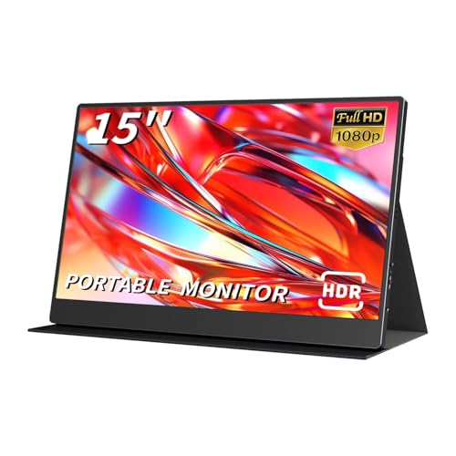AYY 15 Inch A15G1B Portable Monitor | FHD 1080P | USB C, HDMI | Computer, Phone, Switch, PS4/5 | Travel Monitor - 15 Inches