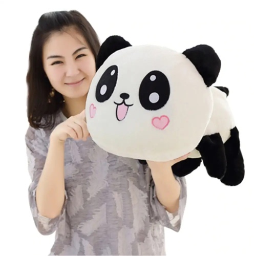 Giant Plush Panda Pillow with Cute Anime-Inspired Face