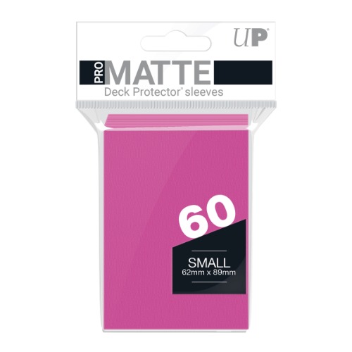 PRO-Matte Small Deck Protector Sleeves (60ct) | Bright Pink