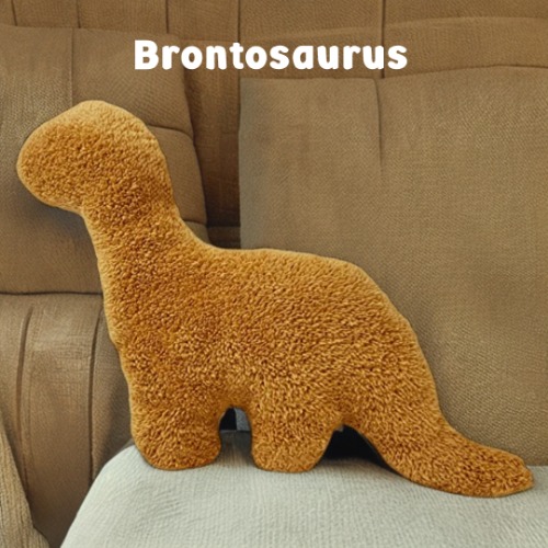NugPlush™ Dinosaur Chicken Nugget Plush | Brontosaurus / Extra Large (25" x 31")