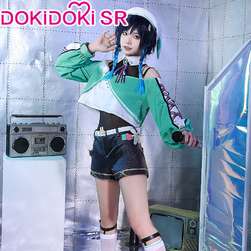 【Ready For Ship】DokiDoki-SR Game Genshin Impact Venti Cosplay Doujin Costume Birthday Band Cosplay Casual | Costume / M