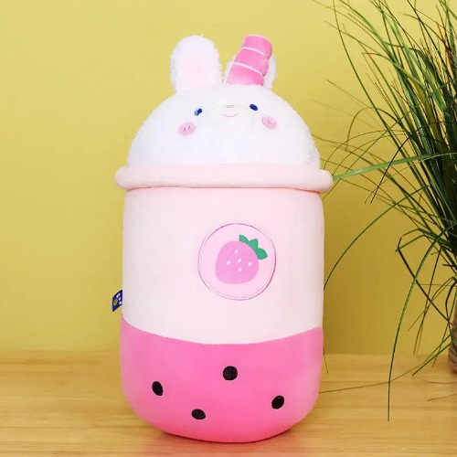 Owen - Boba Milk Tea Plush Playtoy - Pink / 30cm