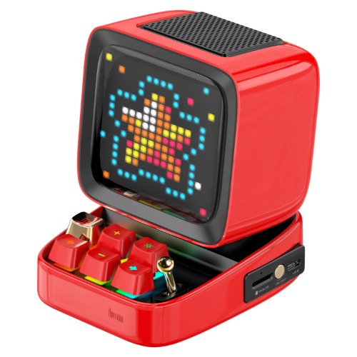 Divoom Ditoo Plus | Retro-Pixel-Art-Spiel Bluetooth-Lautsprecher | red / US