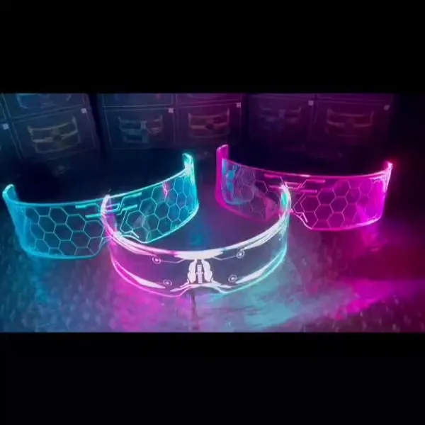 Cyberpunk Neon Led Glass Rave Neon LED Luminious Glasses Goggles