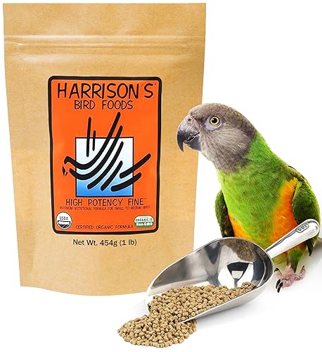 Harrison's Bird Foods High Potency Fine Certified Organic Non GMO Formula Bird Food 1lb - High Potency Fine - 1 Pound (Pack of 1)