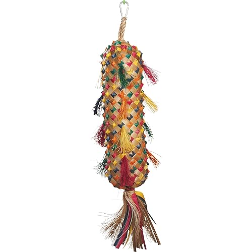 Planet Pleasures Spiked Pinata Natural Bird Toy, Medium/11 - Medium 10"
