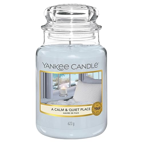 Yankee Candle Candela profumata | Giara grande Un posto calmo e tranquillo | Candele a lunga combustione: fino a 150 ore | Candele Profumate - il regalo perfetto per le donne - Luogo Calmo E Tranquillo