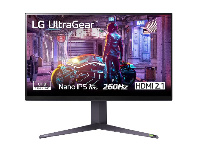LG 32GQ850 UltraGear Gaming Monitor 32" QuadHD NanoIPS 1ms HDR 600, 2560x1440, G-Sync Compatible e AMD FreeSync Premium Pro 260Hz, HDMI 2.1 VRR (HDCP 2.2), Display Port 1.4, Flicker Safe, Nero