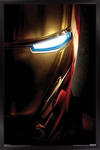 Trends International Marvel Iron Man - One Sheet Wall Poster, 14.725" x 22.375", Black Framed Version - 14.72" x 22.37" - Black Framed Version