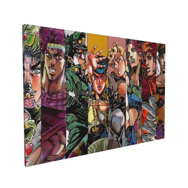 JoJo's Bizarre Adventure Poster Protagonists Wall Art Poster Movie Poster Canvas Prints Poster Gifts Photo Picture Painting Posters Room Decor Home Decorative 16x24inch - 
