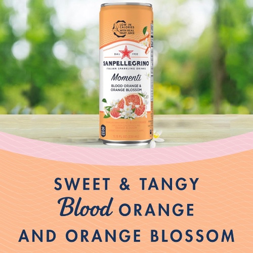 Sanpellegrino Momenti Blood Orange and Orange Blossom Flavored Sparkling Drink