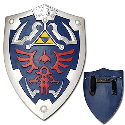 Top Swords Full Size Link Hylian Zelda Shield with Grip & Handle