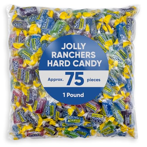 Jolly RanchersAssorted Fruit Flavored Hard Candy - 4 Pounds Of Approx 300 Hard Candy Individually Wrapped -Bulk Jolly RanchersMix - Christmas Hard Candy Jolly RancherFruit Candy in Bulk - Fruit Flavored Candy - Hard Candy Assortment Fruit Candy - 2 Pounds