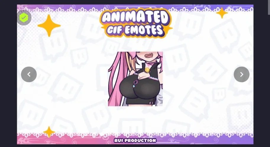 [VGEN] YCH animated booba swipe emote by Rui (@ruiproduction)