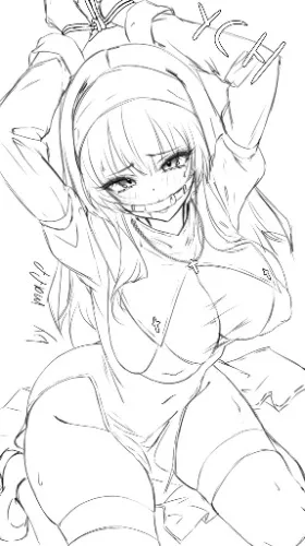 Sexy BDSM Nun YCH by meowmaffura