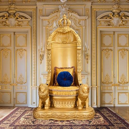 INLAND EMPIRE FURNITURE Ariel Gold Lion Throne Chair