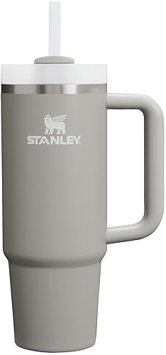 Stanley Quencher H2.0 Tumbler with Handle and Straw 30 oz | Flowstate 3-Position Lid | Cup Holder Compatible for Travel | Insulated Stainless Steel Cup | BPA-Free | Ash - 30 Ounces - Ash
