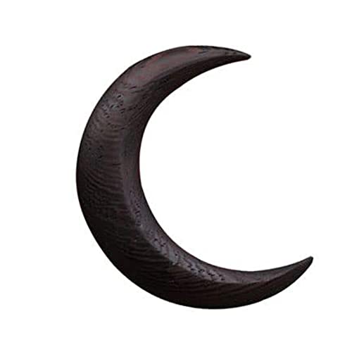 Wooden Moon Hairpin Hand Carved Crescent Moon Hair Chopstick Moon Hair Stick Fork Barrettes Chignon Maker Hair Styling Accessories For Women - 3inch - Black