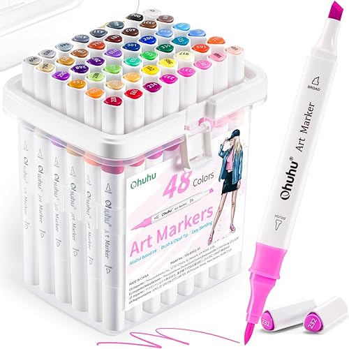 Ohuhu Alcohol Markers Brush Tip
