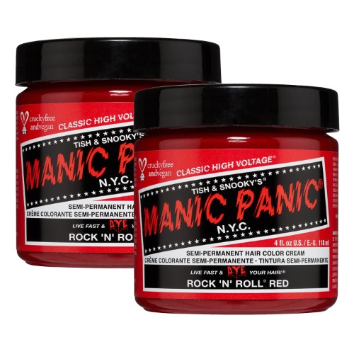 MANIC PANIC Rock N Roll Hair Dye Classic 2 Pack - Rock n Roll Red 4 Fl Oz (Pack of 2)