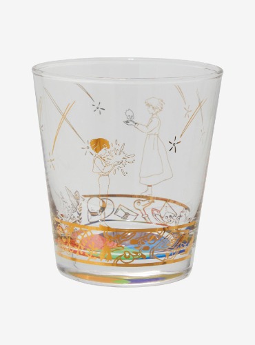 Studio Ghibli Howl's Moving Castle Gold Icons Glass Cup