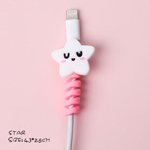 Cartoon Charging Cable Character: Adorable and Functional - Star