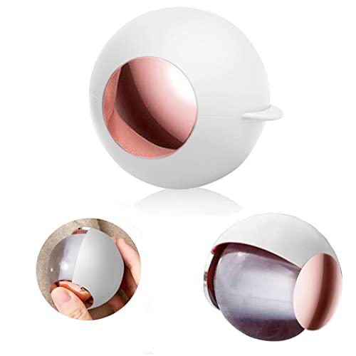 Washable Reusable Lint Roller Ball, Sticky Portable Dog Cat Pet Hair Remover Tool for Clothes, Laundries, Furniture (White Gold) - White Gold