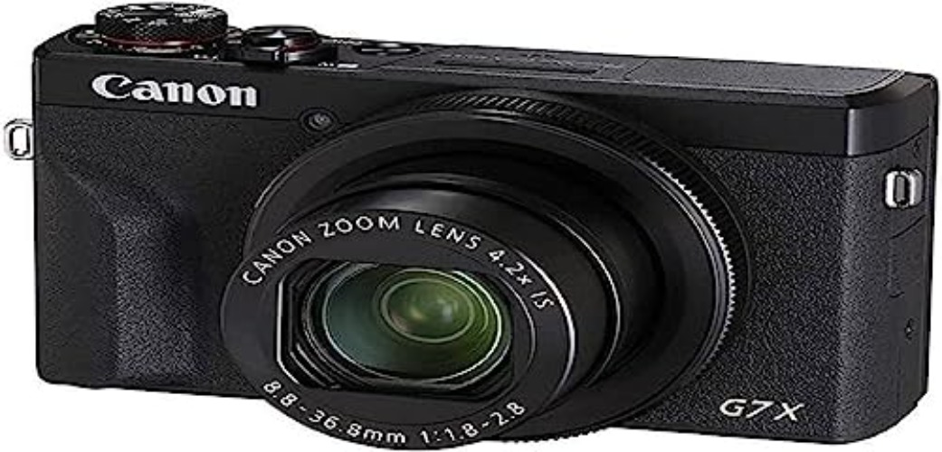 Canon PowerShot G7 X Mark III Digitalkamera (20,1 MP, 4,2-fach optischer Zoom, 7,5cm (3 Zoll) LCD-Touchscreen klappbar, DIGIC 8, 4K, Full-HD, WLAN, Bluetooth, Blendenautomatik; Zeitautomatik), schwarz - schwarz - Single